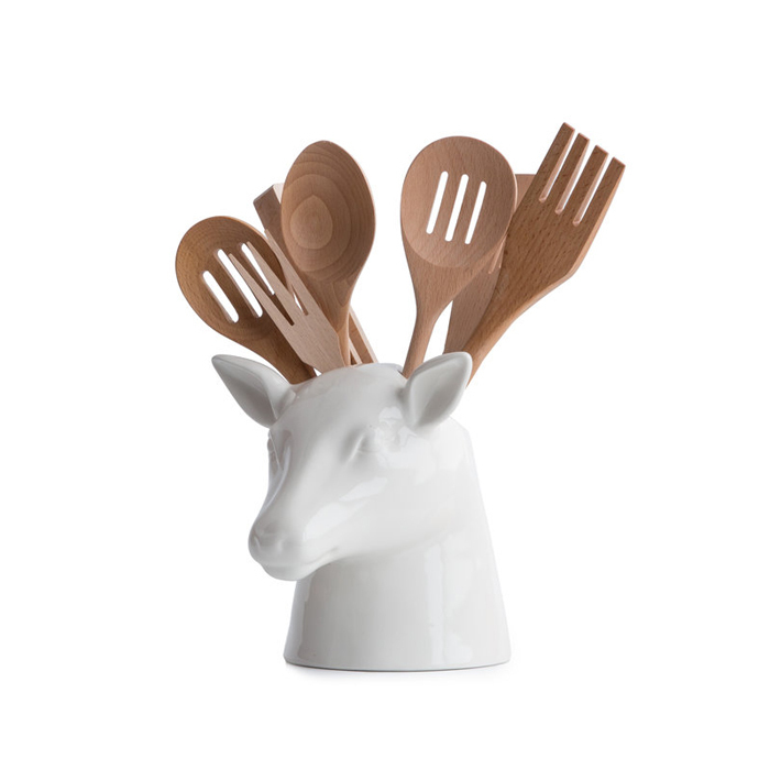 Підставка для кухонних аксесуарів Peleg Design Stag Head, кераміка