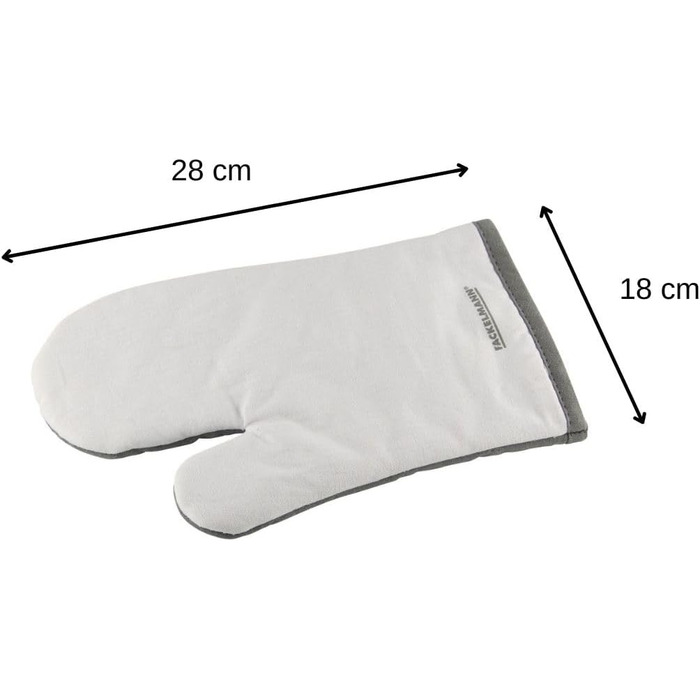 Рукавиця для духовки, бавовна, біло-сіра Fackelmann