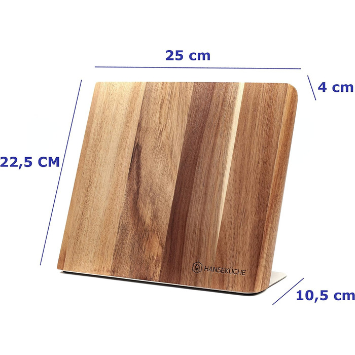 Магнитный держатель для ножей коричневый 22,5 см Vialex
