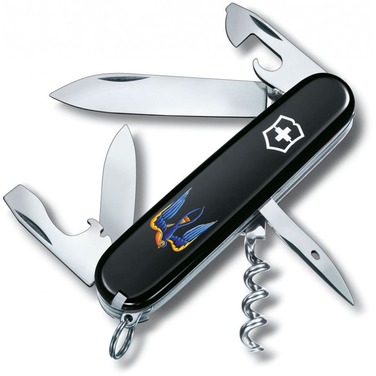 Ніж Victorinox Spartan Ukraine 91мм/12функ/чорн /Тризуб-Ластівка