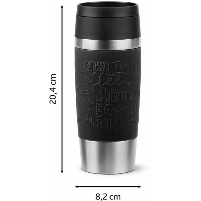 Tefal Термочашка Travel Mug Classic, 360мл, нержавіюча сталь, чорний