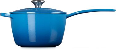 Чугунный сотейник Ø 18 см, 1,8 л с крышкой, синий Марсель Signature Le Creuset