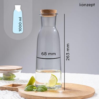 Набір графинів для води з кришками 3 шт 1 л KONZEPT