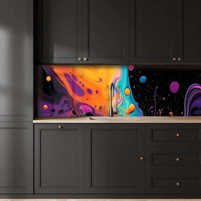 Кухонний фартух 60x80 см Самоклеючий захисний щиток для кухонної стіни Кухонний фартух Кухонні фасади Кухонні фартухи Кухонна стіна Вода - Пейзаж - (Барвистий - Кольоровий, 80 x 300 см)