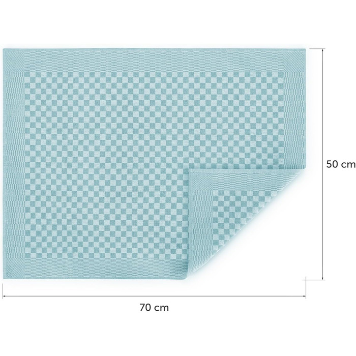 Кухонні рушники бавовняні 50 x 70 см, набір 5 предметів, м'ятно-зелені Blumtal