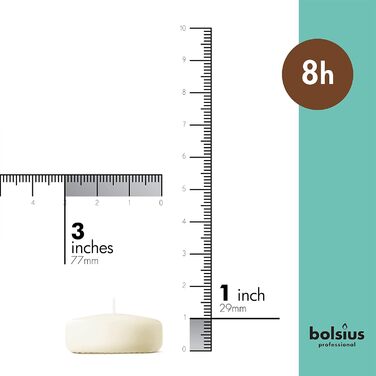 Плаваючі свічки  12 шт. час горіння 8 годин bolsius