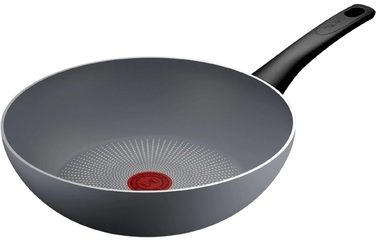 Tefal Сковорода ВОК Halo, 28см, алюминий, бакелит, серый