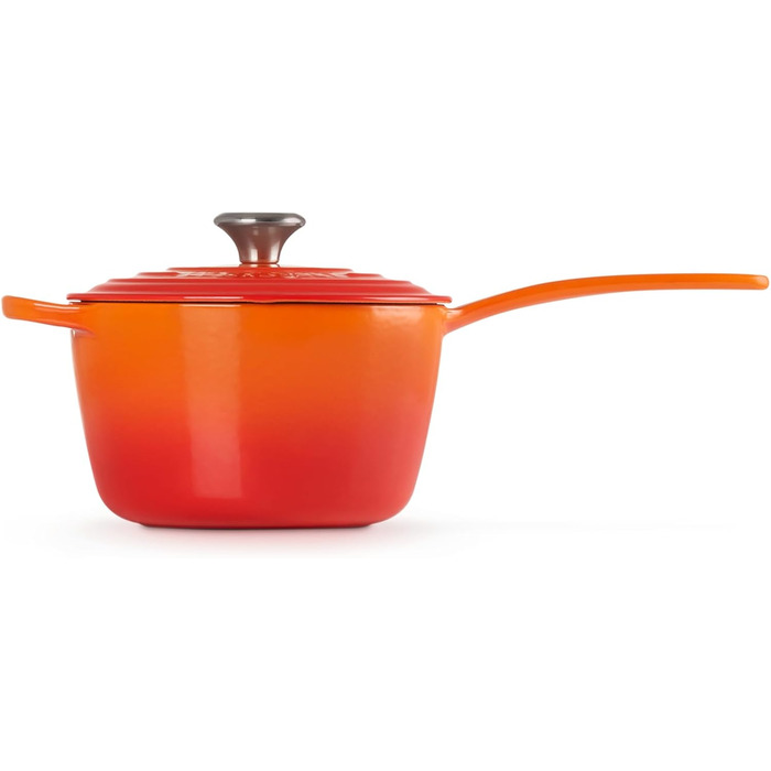 Чугунный сотейник Ø 18 см, 1,8 л с крышкой, пламенно-красный Signature Le Creuset