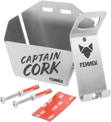 Магнітний відкривач для пляшок з кошиком для кришечок FENNEK