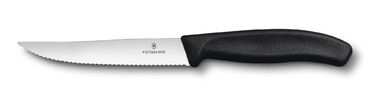 Кухонный нож Victorinox SwissClassic Steak & Pizza лезвие 12см мин. из черного. Ручка