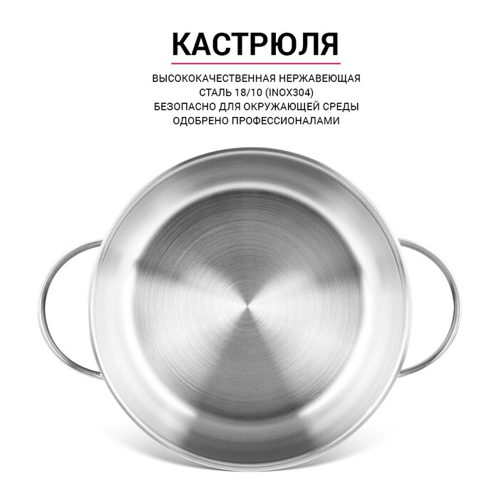Набір посуду Fissman GABRIELA 8 предметів зі скляними кришками (15816)