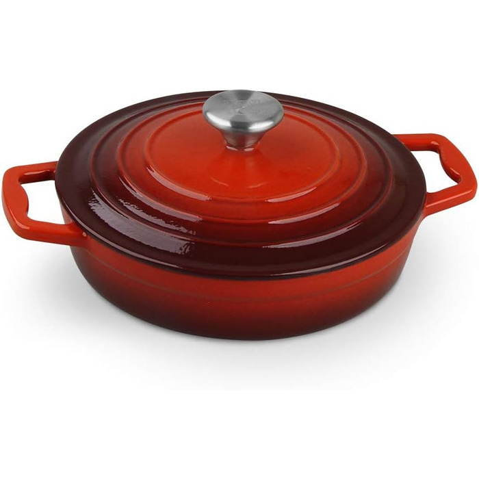 Набір чавунних каструль з кришками, 7 предметів, червоний Carl Schmidt Sohn