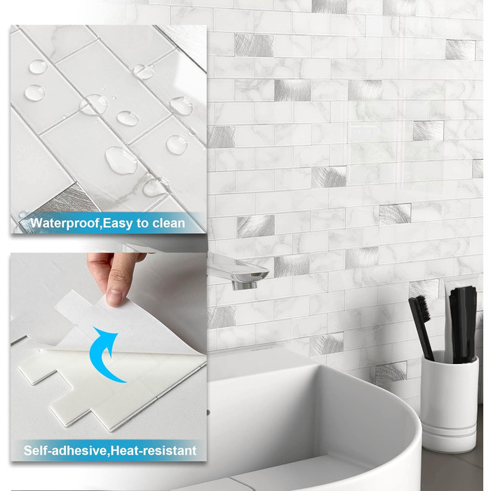 Наклейка на плитку для кухонного фартука 5 шт BeNice