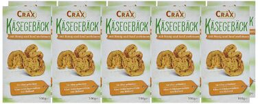 Печиво з сиром - хрусткі снеки з гірчицею та медом, 10 упаковок по 100 г Cräx