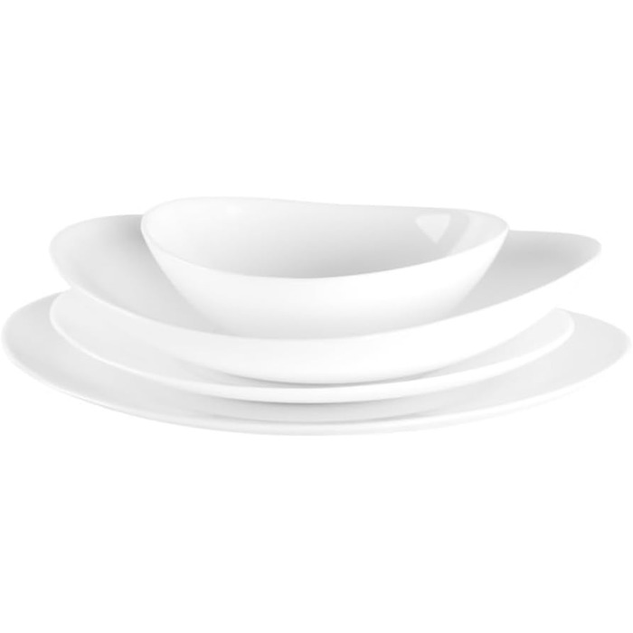 Набор посуды на 6 персон, 24 белых предмета KARACA