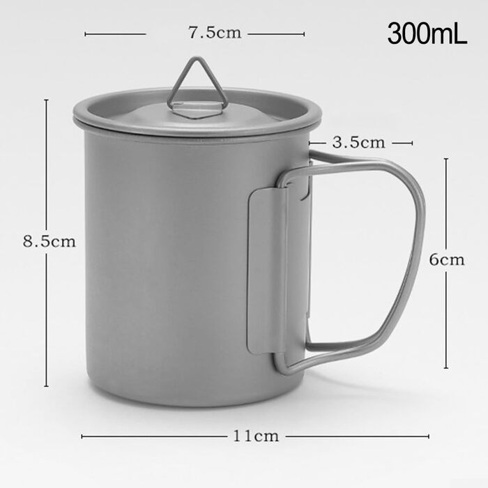 Туристична чашка з титану 300 мл DAZZLEEX