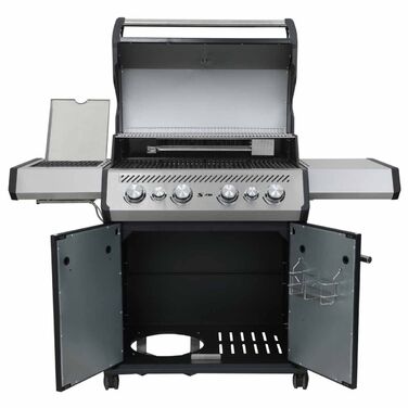 Газовый гриль SANTOS S-418 Black, с боковой и задней горелкой, черный 900297 Код: 010957