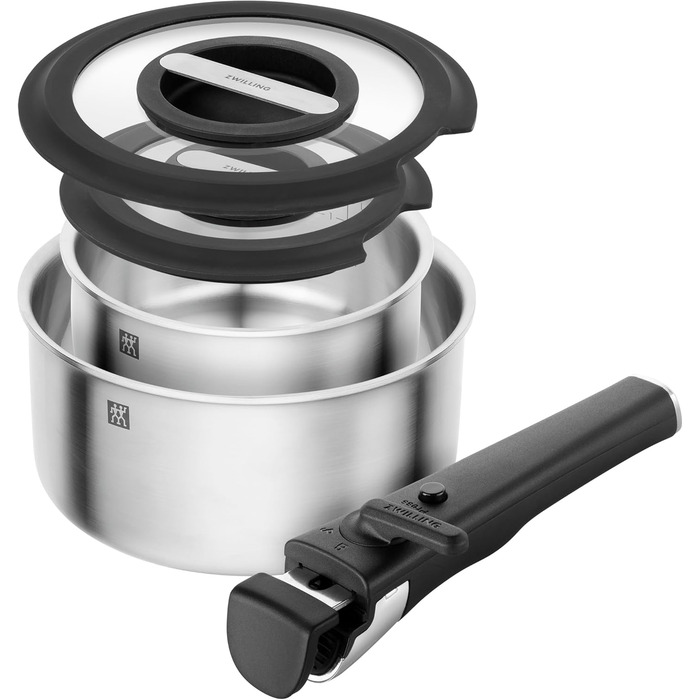 Набір з 2 кастрюль зі скляними кришками та знімною ручкою, 5 предметів Unlock Zwilling