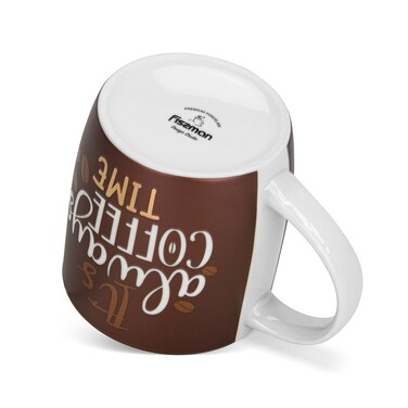 Набор из 2-х кружек Fissman 310 мл IT'S ALWAYS COFFEE TIME фарфор (3712)