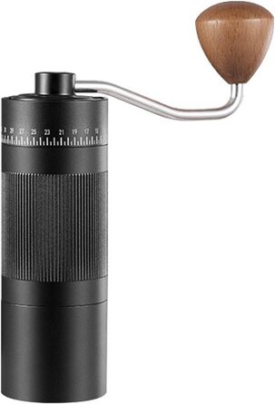 Ручна кавомолка з нержавіючої сталі та дерева чорна Fafeicy
