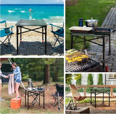 Алюминиевый раскладной стол для кемпинга 52 х 52 х 65 см VILLEY