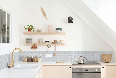 Штук 3D наклейки на плитку для ванної кімнати кухні, клейка вінілова плитка, самоклеюча плівка для плитки, стінові панелі, ПВХ, плитка Metro, самоклеючий декор плитки 30x30, декор настінної плитки (1, світло-зелений)