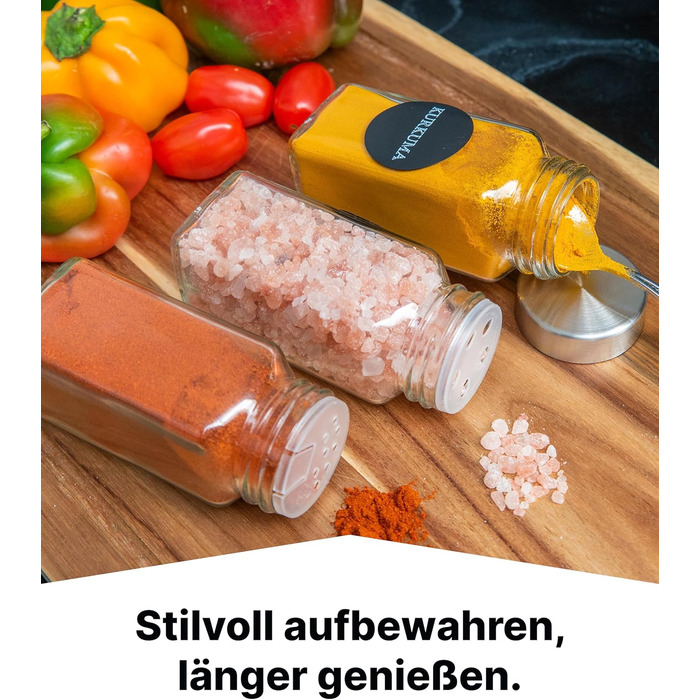 Підставка для спецій дворівнева з 12 баночками, чорна Deco haus