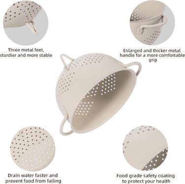 Металеве сито для пасти з подвійними ручками beifeier
