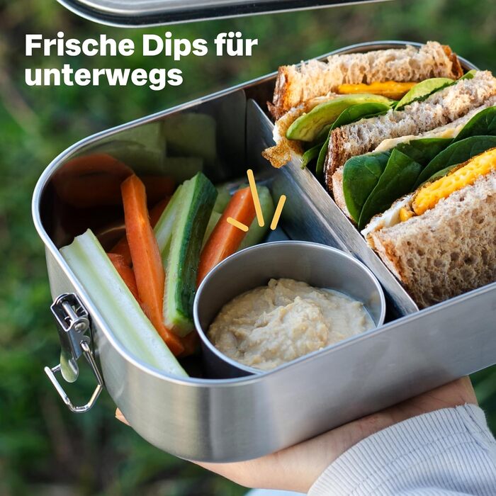 Набір з 3 круглих контейнерів 150 мл до ланч-боксів, нержавіюча сталь Silberthal