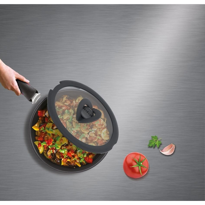 Tefal Кришка скляна Ingenio 26 см , скло, силікон