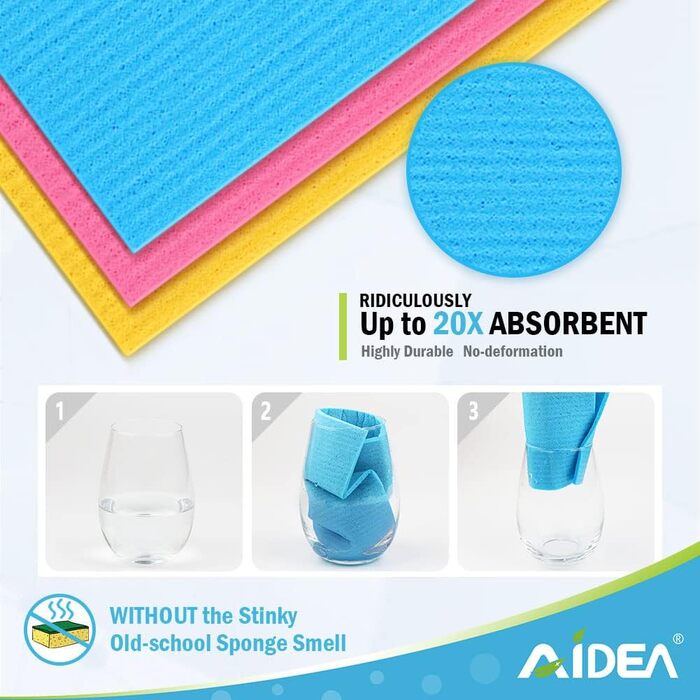 Серветки для прибирання кухні 10 шт 17,8 х 15,2 см AIDEA