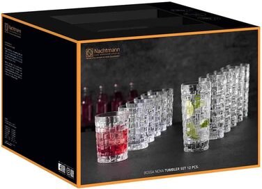 Набор стаканов для виски и лонгдринков, 12 предметов, Bossa Nova Nachtmann
