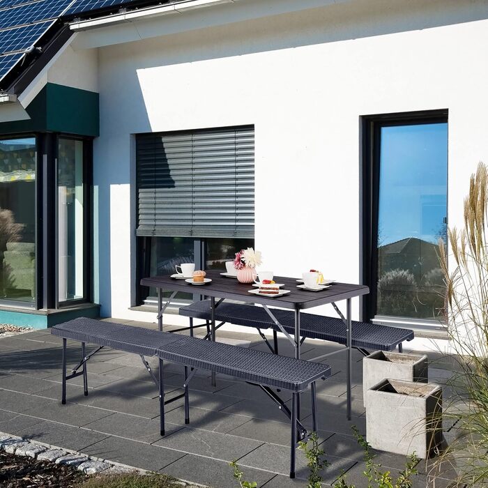 Складной стол 118 х 60 х 74 см Relaxdays