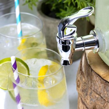 Скляний диспенсер для напоїв з краном 5,5 л The Vintage Company