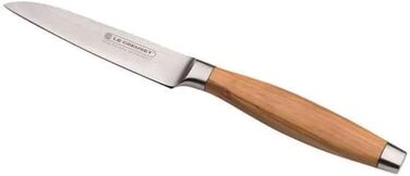 Нож для овощей, 9 см дамасская сталь, оливковое дерево Le Creuset