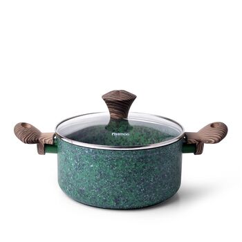 Кастрюля со стеклянной крышкой Fissman MALACHITE 20x9,8 см на 2,7 л (4318)
