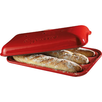 Эмиль Анри Буханка хлеба, керамика, уголь, 25x15x12.5 см (красный, 390x240мм)