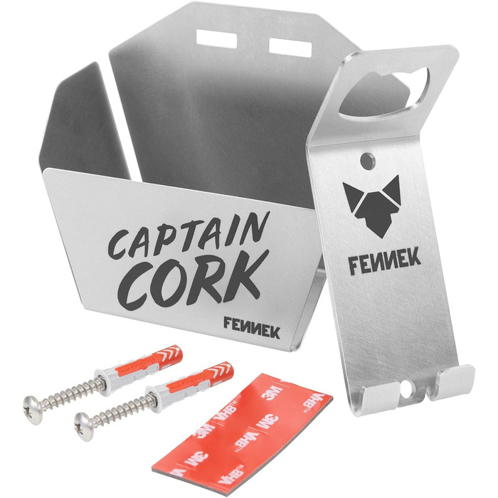 Магнітний відкривач для пляшок з кошиком для кришечок FENNEK