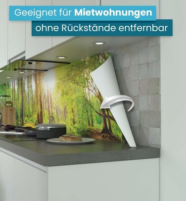 Самоклеючий кухонний фартух - матовий, преміальна бризкозахисна плівка 0,4 мм як доступна альтернатива склу, легке встановлення та очищення - висота 60 см - Дизайн Світло-сірий мармур 180 x 60 см (Лісово-зелений, Ш 340 см x В 60 см, 0,2 мм)