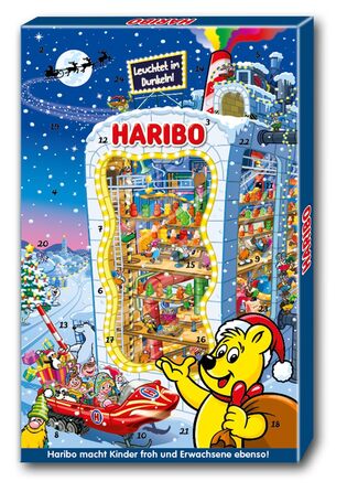 Різдвяний адвент календар 2025 з 24 міні-пакетами солодощів 300 г HARIBO