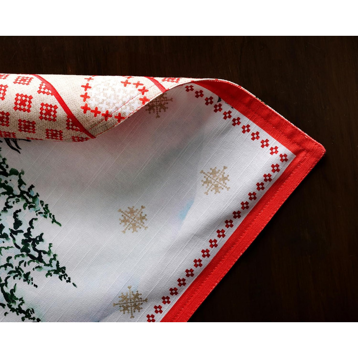 Бавовняні килимки для серветок, набір з 4 шт. , декоративні килимки для серветок, пасхальні килимки, що миються, для свят, вечерь, весни, літа (33 см x 48 см) (18 - Сільське Різдво), 39Hermine 100