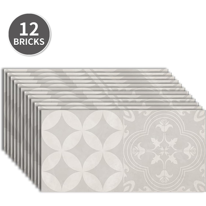 Клейкі плитки водонепроникні 30 х 15 см 8 шт RMJCXYS