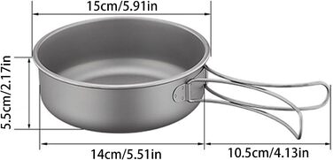 Туристический сосуд из титана с антипригарным покрытием 700 мл Generisch