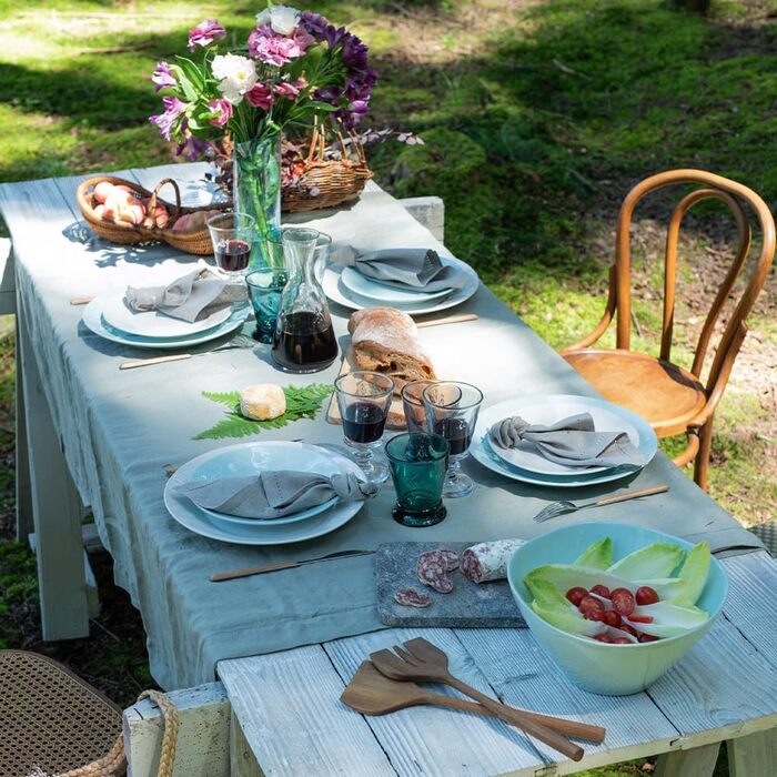 Тарілка обідня 27,4 см, набір 4 предмети, блакитні Abeille La Rochère