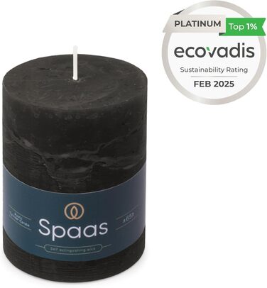 Свічки Spaas Rustic Pillar 80/110 мм 65 шт. - (чорні)