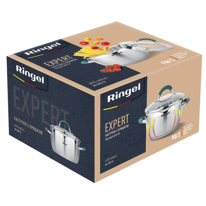 Кастрюля RINGEL Expert 22 см 4.6л (6723693)