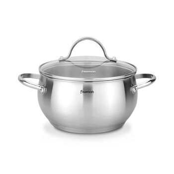 Каструля зі скляною кришкою Fissman MARTINEZ 24x13 см на 5,9 л (5139)
