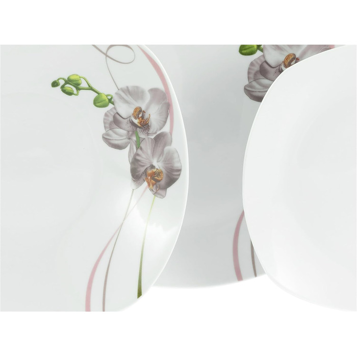 Набор тарелок на 6 персон, 18 предметов, Square Orchidee Creatable