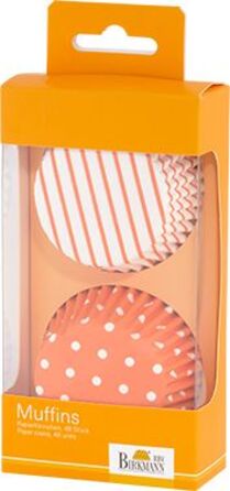 Набір форм для випічки маффінів, 48 шт, 7 см, помаранчевий / білий, Colour Splash RBV Birkmann