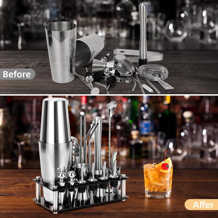 Профессиональный коктейльный набор 20 предметов для бара Cinnani